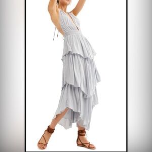 POL Light Green Halter Midi Dress